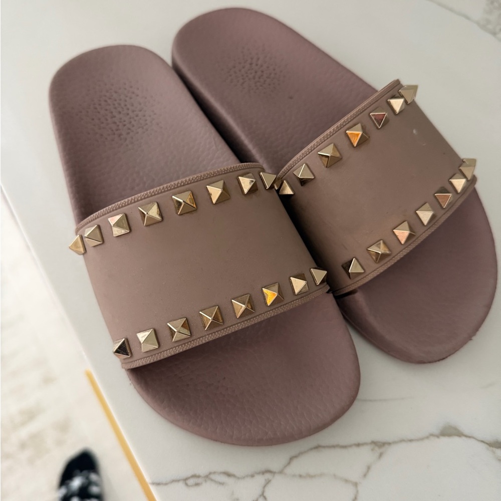 Valentino Pink Studded Sandals